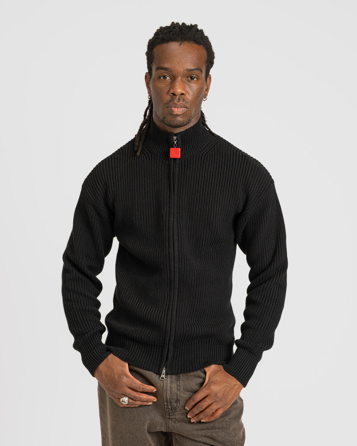 The New Originals Fisherman Plain Zip Up Sweater | 1609FIRIZFW25